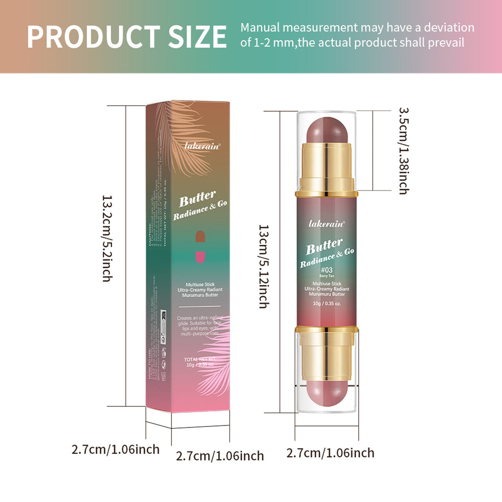 Natural Nude Makeup Double-headed Three-dimensional Face Repair Blush Stick