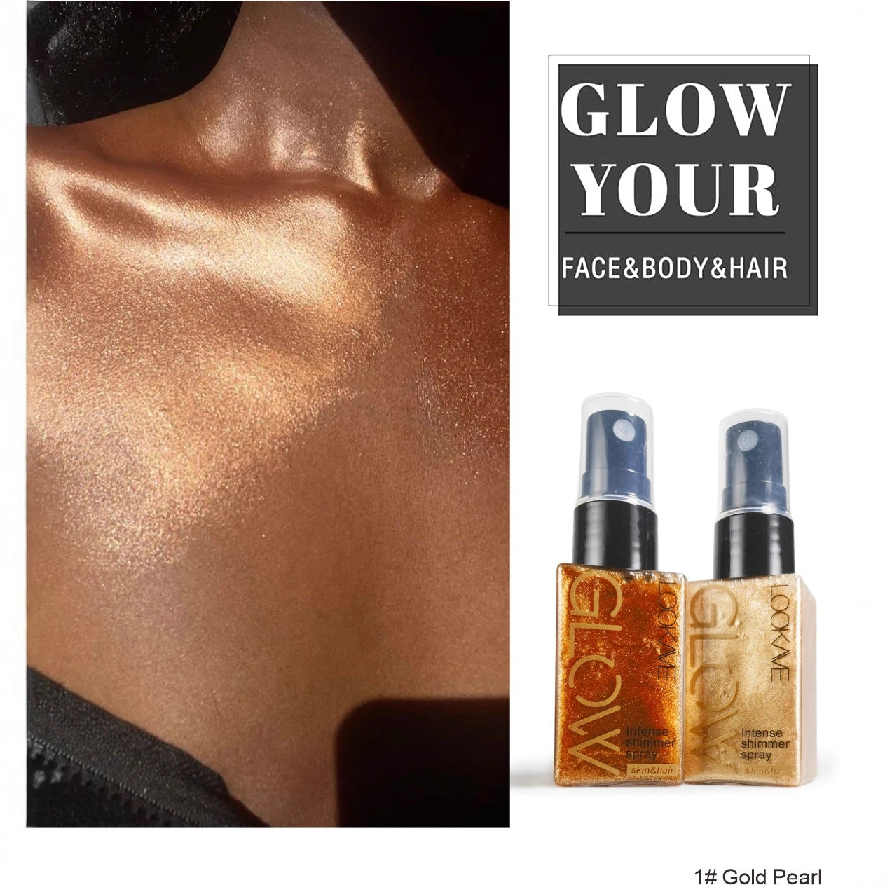 Intense Shimmer Spray Packaging Highlighter Spray Pearlescent Setting Spray