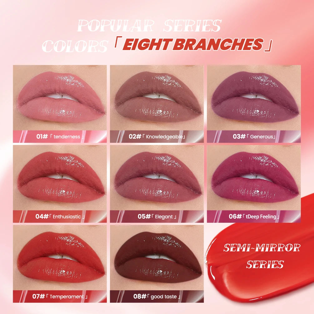 Watery Lip Gloss Waterproof Long Lasting Mirror