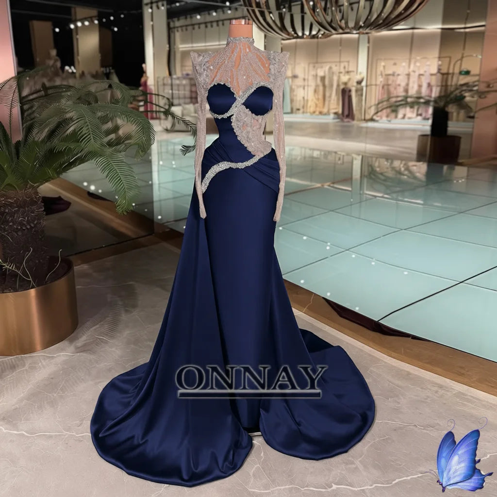 JASMINE ROYAL- ROBE DE SOIREE-LUXURY DRESS