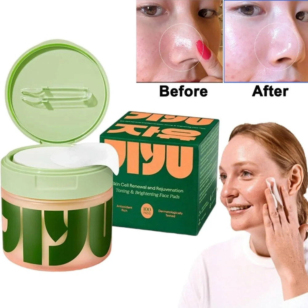 Korean Skin Rejuvenation Toning & Brightening Face Pads Promotes Skin Cell Renewal Improve Uneven Skin Tone Brightens Firms Skin