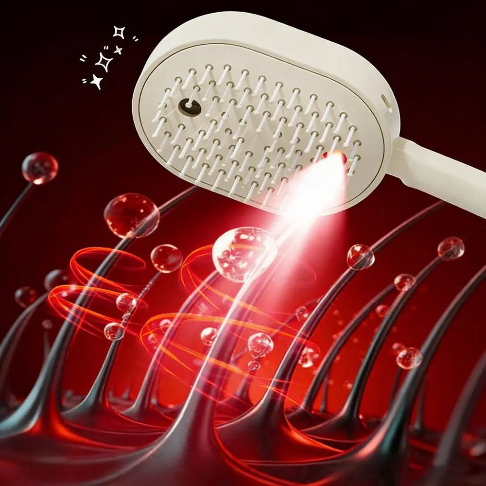 Durable Electric Hair Care Spray Massage Comb Anti-static Self-cleaning Spray Airbag Combs Hair Oil Applicator Gifts