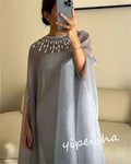 Customized    Organza Beading  Ball Gown O-Neck Bespoke Occasion  Floor Length