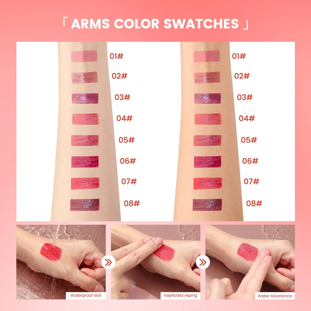 Watery Lip Gloss Waterproof Long Lasting Mirror
