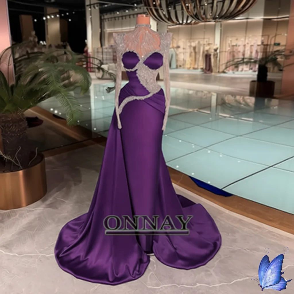 JASMINE ROYAL- ROBE DE SOIREE-LUXURY DRESS