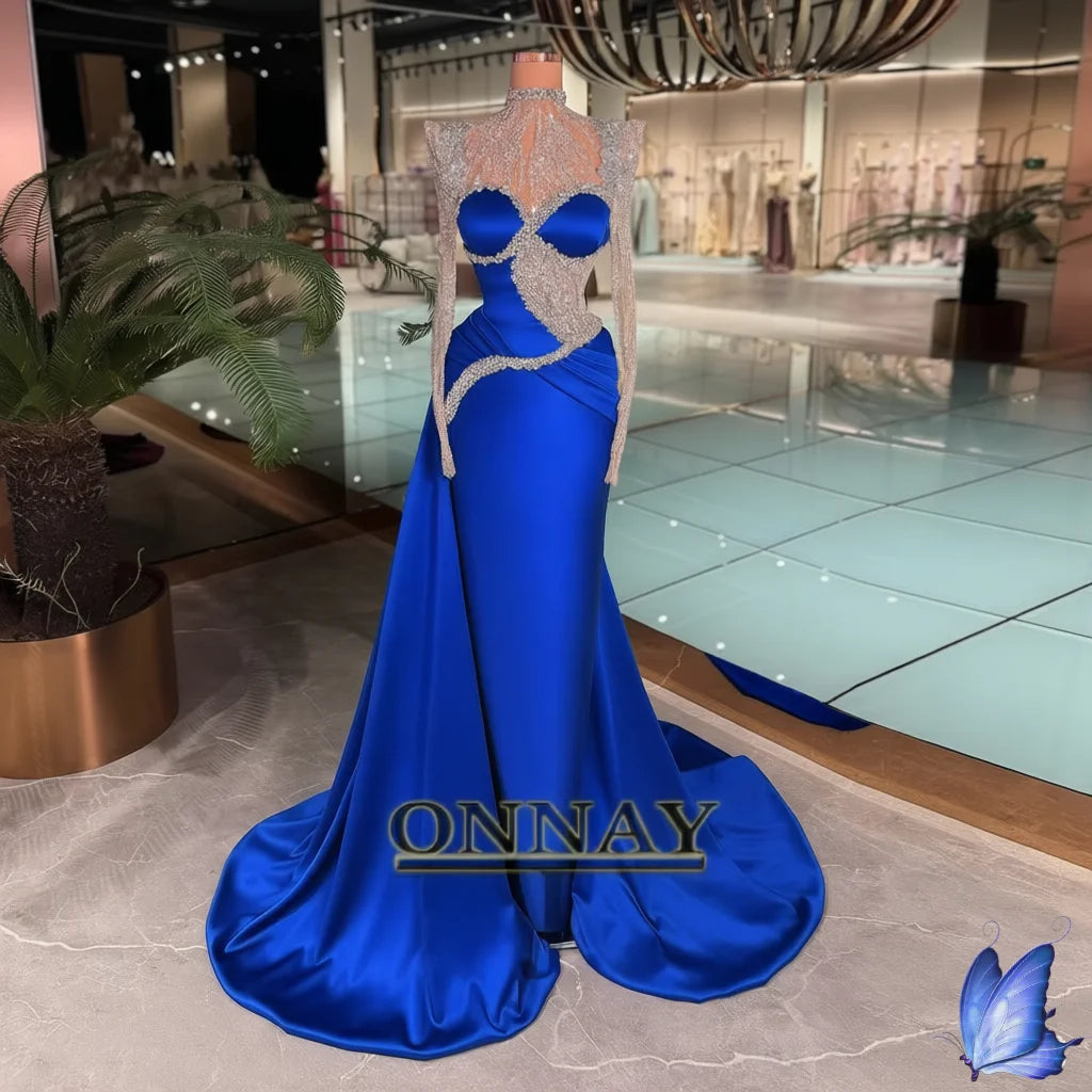 JASMINE ROYAL- ROBE DE SOIREE-LUXURY DRESS