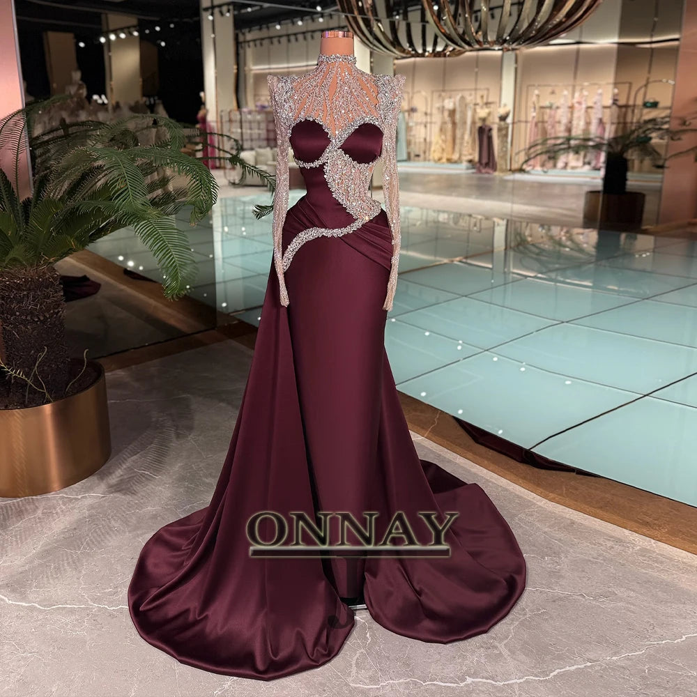 JASMINE ROYAL- ROBE DE SOIREE-LUXURY DRESS