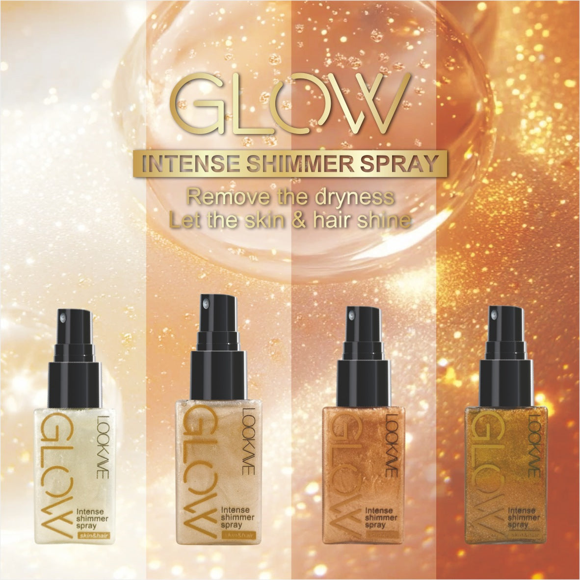 Intense Shimmer Spray Packaging Highlighter Spray Pearlescent Setting Spray